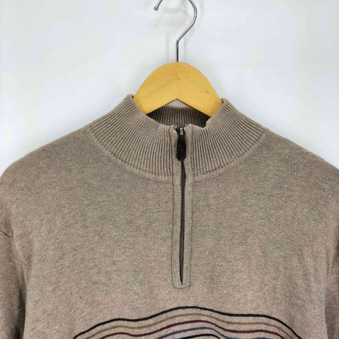 エディーバウアー Eddie Bauer ラインデザイン ハーフジップ ニット セーター メンズ JPN:L