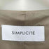 シンプリシテェ SIMPLICITE ノーカラーボックスタックコート レディース