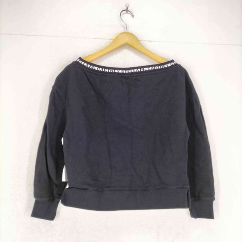 ステラマッカートニー STELLA McCARTNEY ネックロゴスウェットシャツ オフショル レディース 38