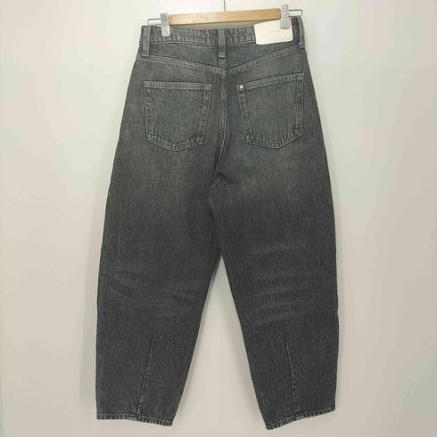 エイチアンドエム H&M バレルレッグ ルーズフィット ハイウエスト ジーンズ ブラック レディース EUR:34