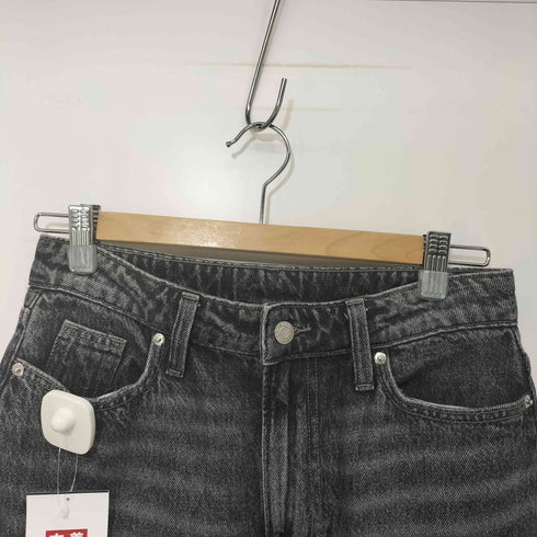 エイチアンドエム H&M バレルレッグ ルーズフィット ハイウエスト ジーンズ ブラック レディース EUR:34
