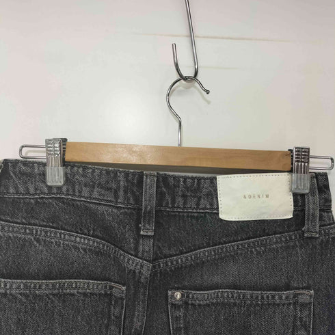 エイチアンドエム H&M バレルレッグ ルーズフィット ハイウエスト ジーンズ ブラック レディース EUR:34