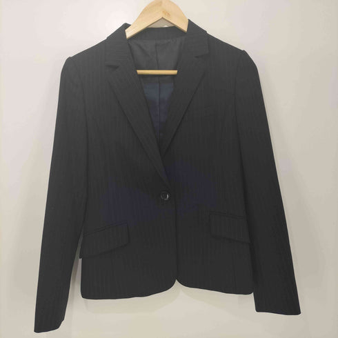 ユナイテッドアローズグリーンレーベルリラクシング UNITED ARROWS green label relaxing ピンストライプ 1B テーラードジャケット + タイトスカート セットアップ フォーマル レディース 上下共に 38