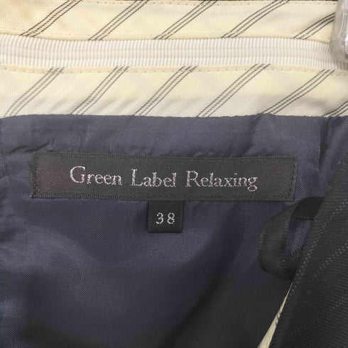 ユナイテッドアローズグリーンレーベルリラクシング UNITED ARROWS green label relaxing ピンストライプ 1B テーラードジャケット + タイトスカート セットアップ フォーマル レディース 上下共に 38