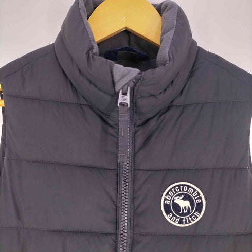アバクロンビーアンドフィッチ Abercrombie & Fitch ロゴパッチ 裏地フリース パテッドベスト レディース KIDS L