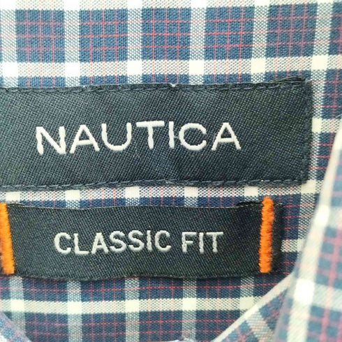ノーティカ NAUTICA CLASSIC FIT チェック ボタンダウン 長袖シャツ メンズ 16 32/33
