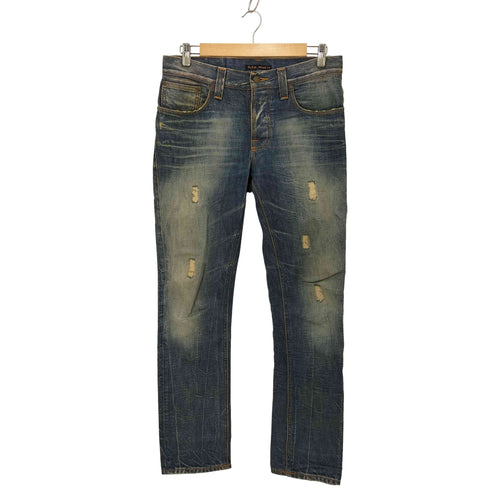 ヌーディージーンズ Nudie Jeans GRIM TIM ダメージ加工デニムパンツ メンズ 32×32