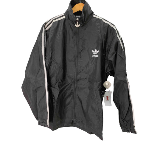 アディダス adidas 黒タグ トレフォイルロゴ スリーストライプ トラックジャケット メンズ import:M