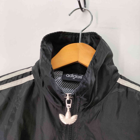 アディダス adidas 黒タグ トレフォイルロゴ スリーストライプ トラックジャケット メンズ import:M