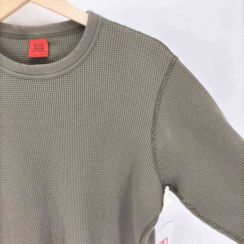 ブルーワーク BLUE WORK 21AW スヴィンワッフル ロングスリーブ クルーネック サーマル トレーナー メンズ JPN:M