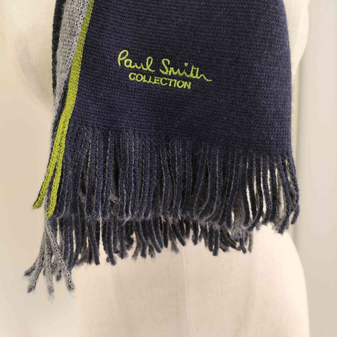 ポールスミスコレクション Paul Smith COLLECTION ブランドロゴ サイドストライプ マフラー メンズ