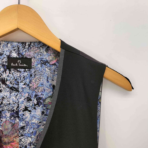 ピーエスポールスミス PS Paul Smith 裏地 花柄 サテン ウール ベスト メンズ