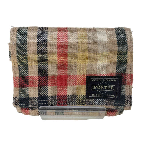 ポーター PORTER ESSENTIAL DESIGNS チェック 三つ折り財布 レディース