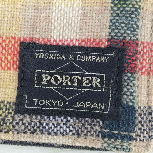 ポーター PORTER ESSENTIAL DESIGNS チェック 三つ折り財布 レディース