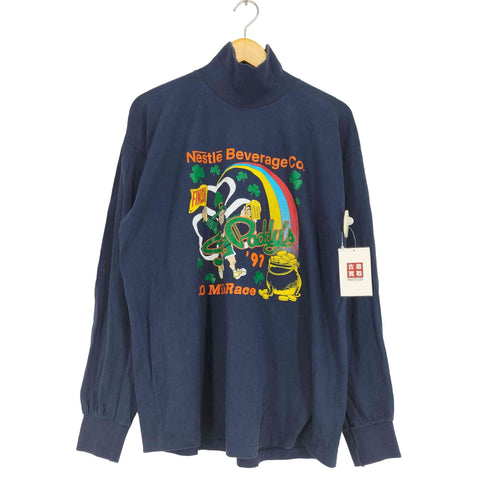 USA製 バック企業プリント ハイネックロングスリーブカットソー メンズ import:XL