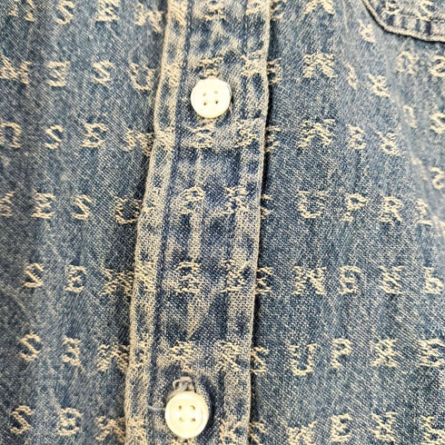 シュプリーム Supreme 20SS Warp Jacquard Logos Denim Shirt メンズ import:S