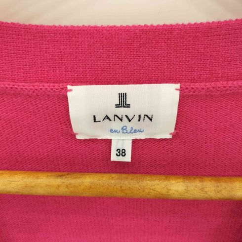 ランバン LANVIN カシミヤ混 レイヤードカーディガン レディース 38