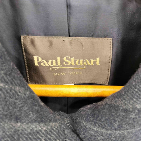 ポールスチュアート Paul Stuart 90s ウール ストライプ ステンカラーコート レディース 11