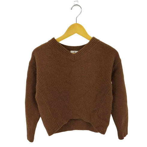 ランバン LANVIN ウール混 Vネック ニットセーター レディース 38