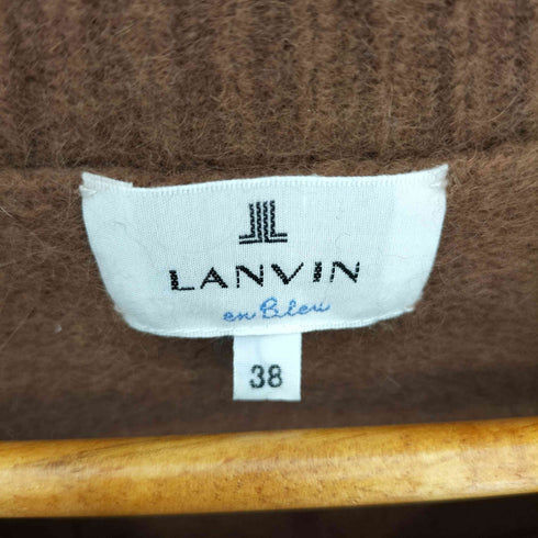 ランバン LANVIN ウール混 Vネック ニットセーター レディース 38