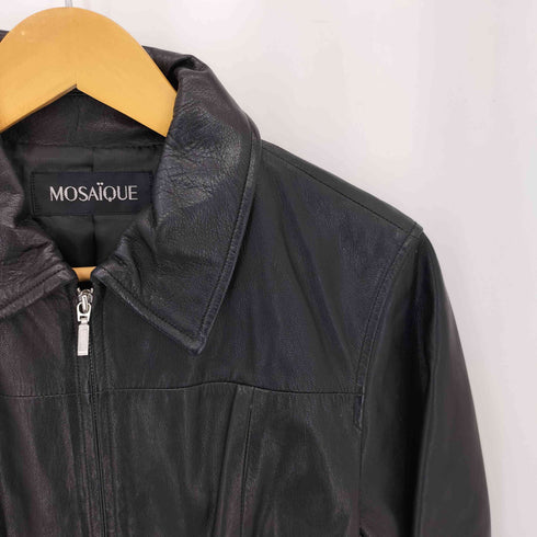 MOSAIQUE ラムレザージップアップジャケット レディース 11