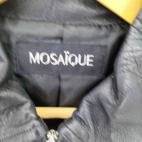 MOSAIQUE ラムレザージップアップジャケット レディース 11