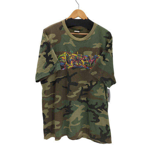 シュプリーム Supreme 20SS PAINT LOGO TEE ペイント ロゴ Tシャツ ウッドランドカモ メンズ import:XL
