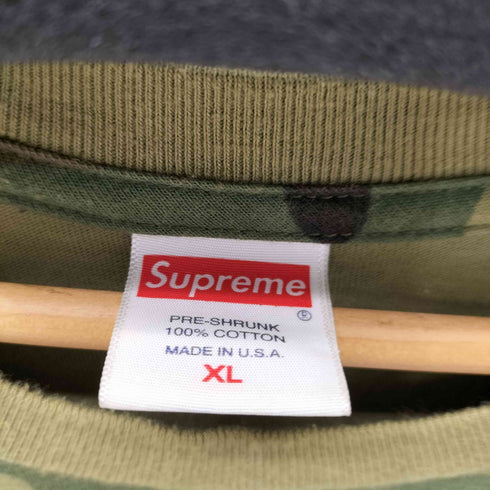 シュプリーム Supreme 20SS PAINT LOGO TEE ペイント ロゴ Tシャツ ウッドランドカモ メンズ import:XL