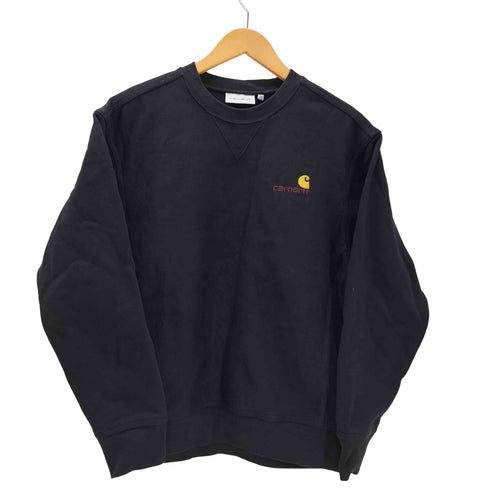 カーハートワークインプログレス Carhartt WIP AMERICAN SCRIPT SWEAT アメリカンスクリプト ロゴ 刺繍 前V プルオーバー スウェット メンズ import:XS