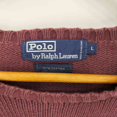 ポロバイラルフローレン Polo by RALPH LAUREN 90s フリーダムスリーブ コットンニット メンズ JPN:L