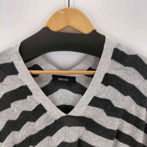 ズッカ ZUCCa ボーダー半袖コットンニット レディース JPN:M