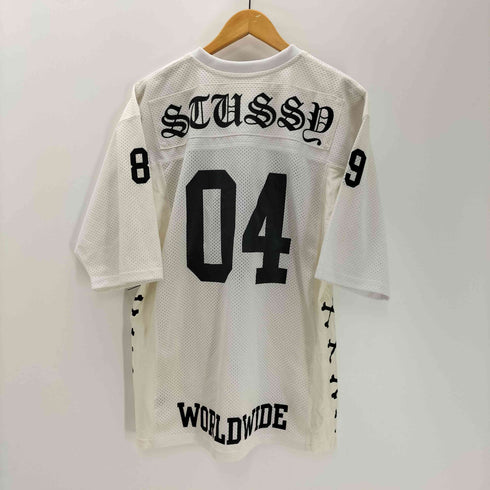 ステューシー Stussy スカル ナンバリング 04 バックプリント メッシュ ゲーム シャツ メンズ import:L
