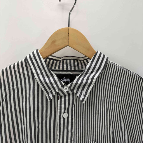 ステューシー Stussy センターバイカラー ボタンダウン マルチストライプ シャツ メンズ import:L