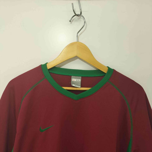 ナイキ NIKE 00s スウッシュ刺繍 バイカラー ゲームシャツ メンズ JPN:XXL