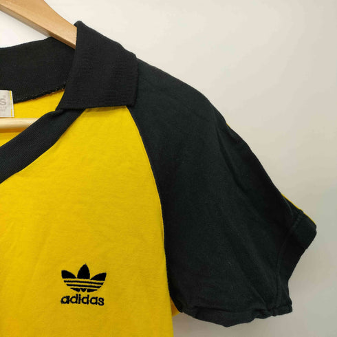 アディダス adidas 90s デサント製 トレフォイル バイカラー スリーストライプ スキッパーポロ レディース JPN:M