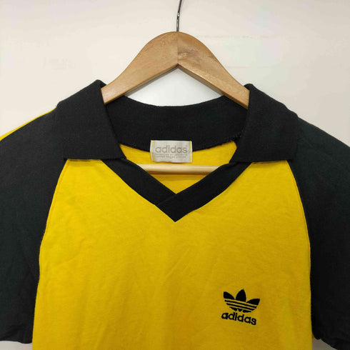 アディダス adidas 90s デサント製 トレフォイル バイカラー スリーストライプ スキッパーポロ レディース JPN:M