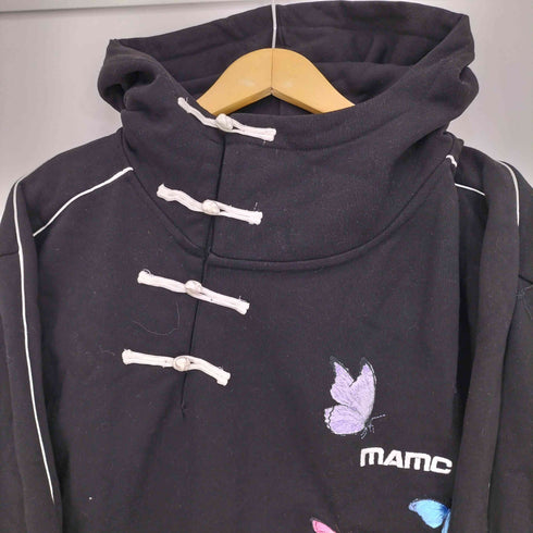 MAMC バタフライ刺繍 チャイナプルオーバーパーカー レディース L