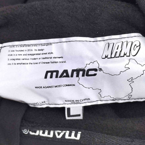 MAMC バタフライ刺繍 チャイナプルオーバーパーカー レディース L