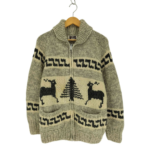 LONGHOUSE 80S カナダ製 ツリー 鹿 カウチン ジャケット メンズ import:M
