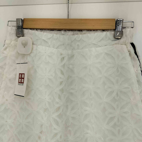 VIOLETTA サイドラインフラワーワイドパンツ 総レース レディース M