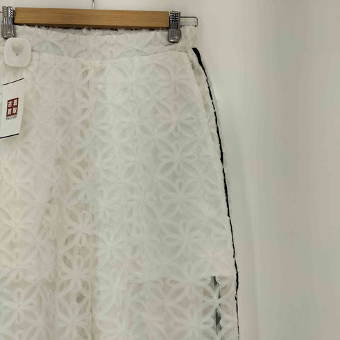 VIOLETTA サイドラインフラワーワイドパンツ 総レース レディース M