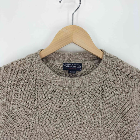IVYLEAGUERS CLUB イタリア製 ケーブル編み クルーネック ニット セーター メンズ import:M