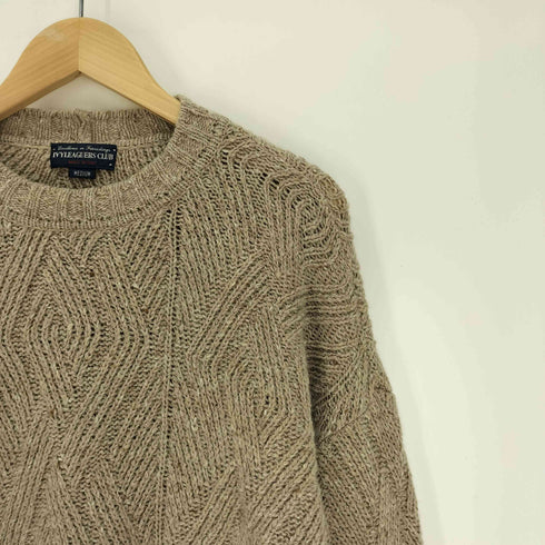 IVYLEAGUERS CLUB イタリア製 ケーブル編み クルーネック ニット セーター メンズ import:M