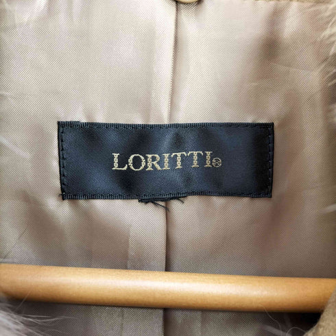 LORITTI フォックスファー カシミヤ100% Aライン ロングコート レディース JPN:13号
