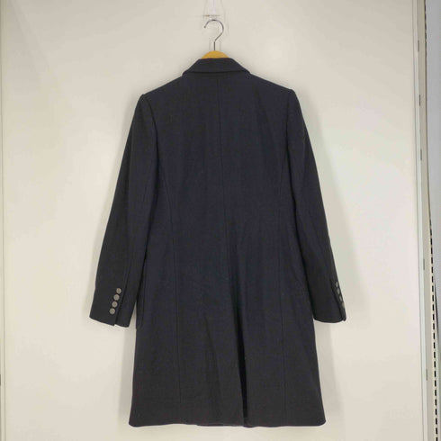 ダナキャランニューヨーク DKNY ウールナイロン ダブル ブレスト ミドル コート レディース import:S