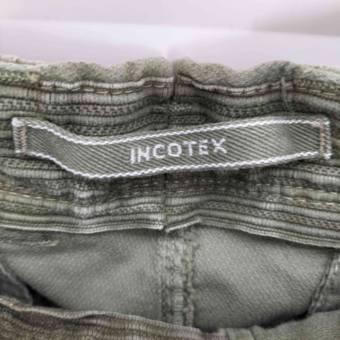 インコテックス INCOTEX バックロゴ刺繍 チャーム ジップフライ スリム カーゴパンツ メンズ