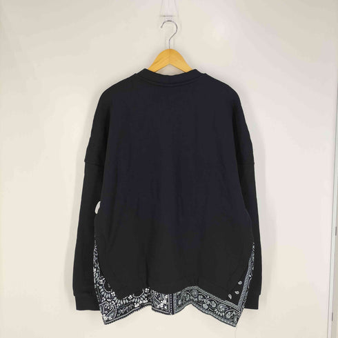 ザラ ZARA バンダナドッキング クルーネックスウェット メンズ import:L