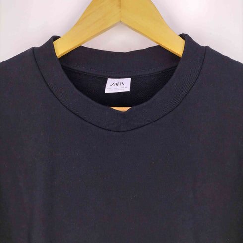 ザラ ZARA バンダナドッキング クルーネックスウェット メンズ import:L