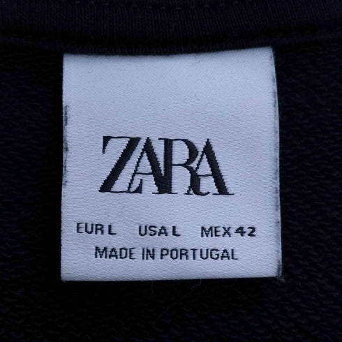 ザラ ZARA バンダナドッキング クルーネックスウェット メンズ import:L