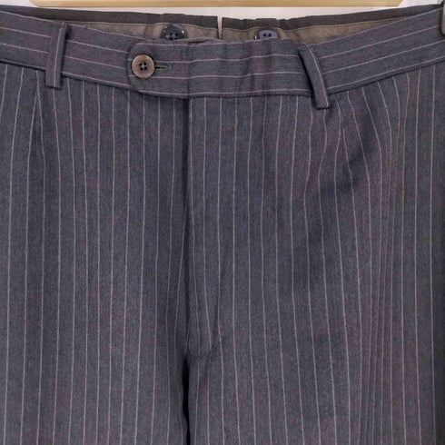 エルメネジルドゼニア Ermenegildo Zegna ストライプ ノータックスラックス メンズ